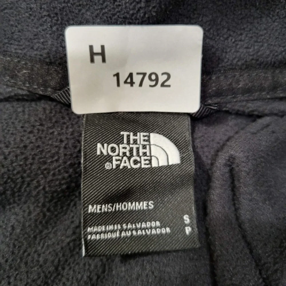 The North Face Men Sweatshirt Small Black Fleece 1/2 Zip Logo Mock Neck Pullover